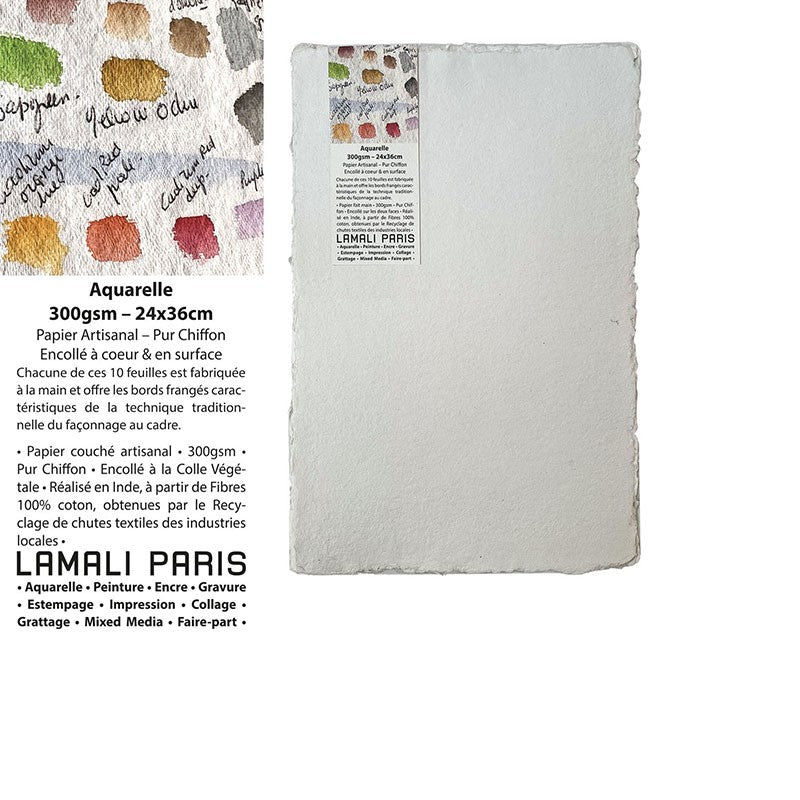 LML Papier Aquarelle-Papier-Lamali-24 x 36 cm-Papeterie du Dôme