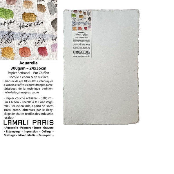 LML Papier Aquarelle-Papier-Lamali-24 x 36 cm-Papeterie du Dôme