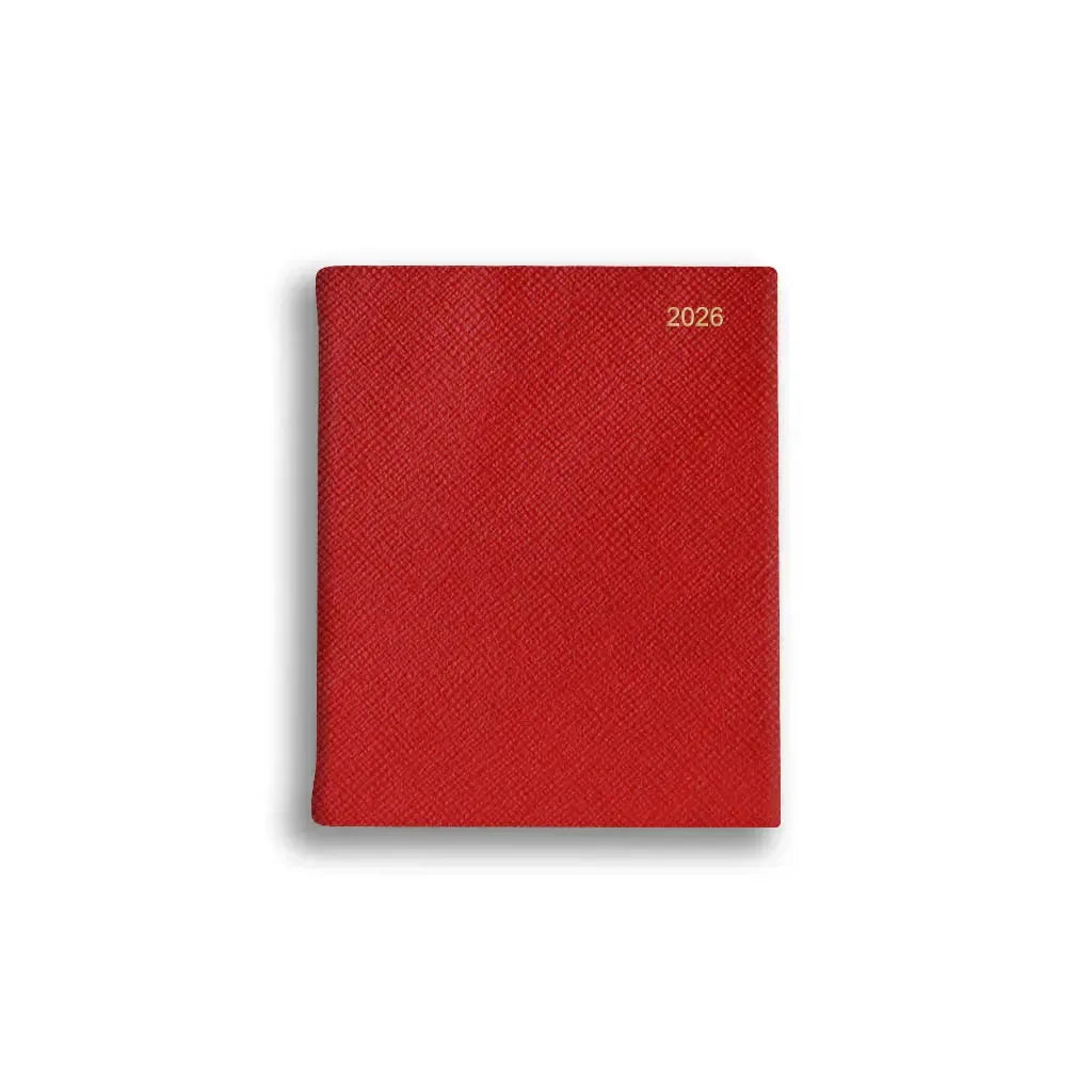 LSM Agenda Berkeley Desk Journalier-Agenda-Leathersmith of London-2026-Rouge-Papeterie du Dôme