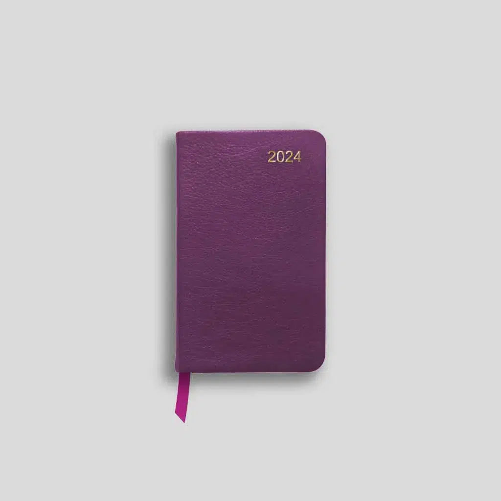 LSM Agenda Canterbury Semainier A7-Agenda-Leathersmith of London-2024-Violet-Papeterie du Dôme
