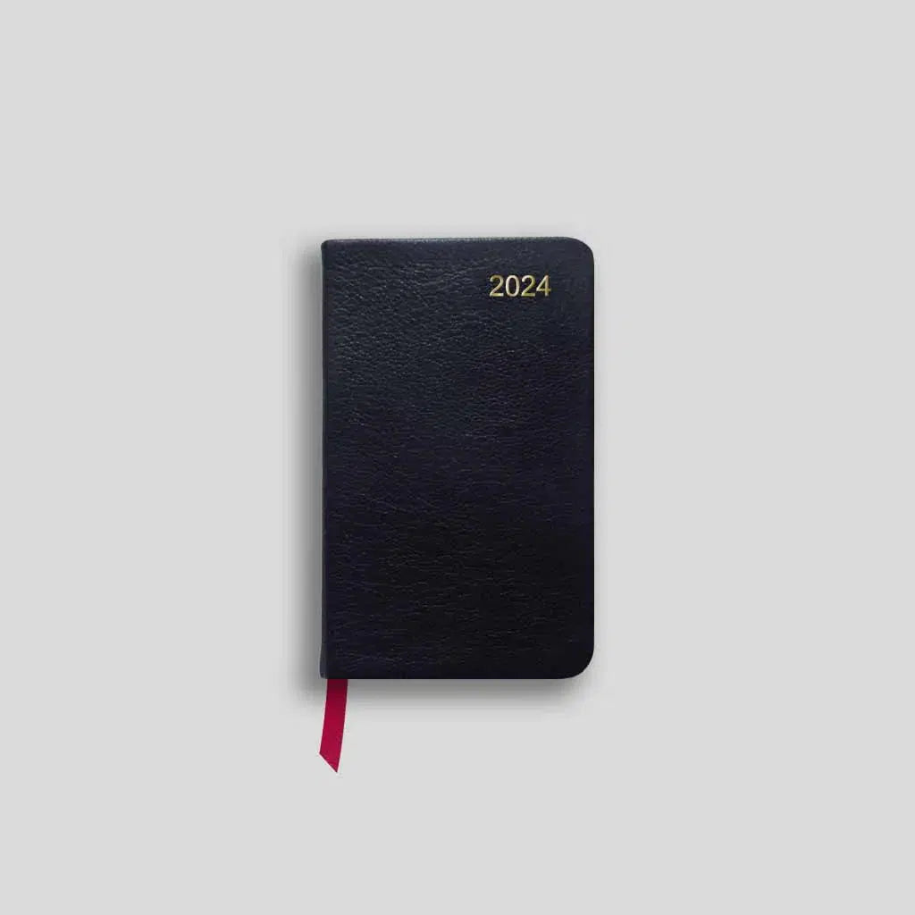 LSM Agenda Canterbury Semainier A7-Agenda-Leathersmith of London-2024-Noir-Papeterie du Dôme