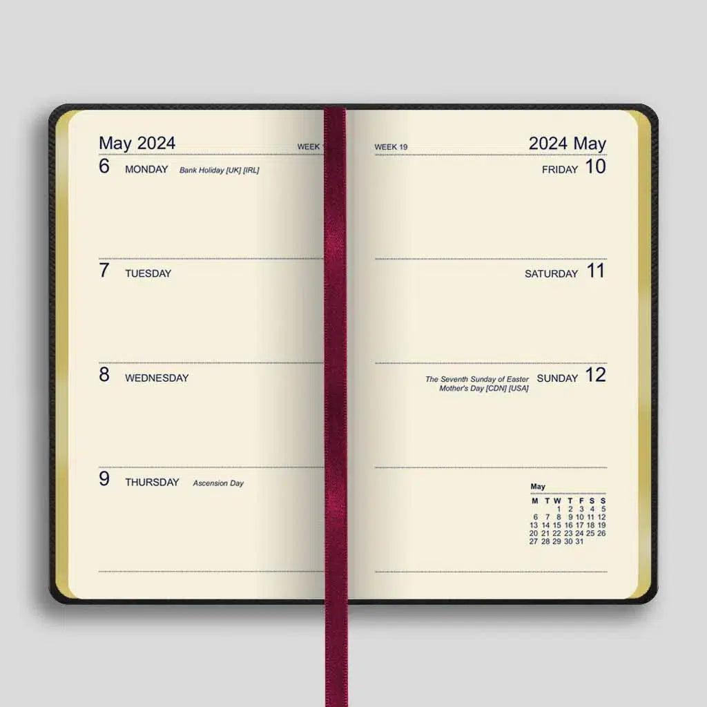 LSM Agenda Canterbury Semainier A7-Agenda-Leathersmith of London-Papeterie du Dôme