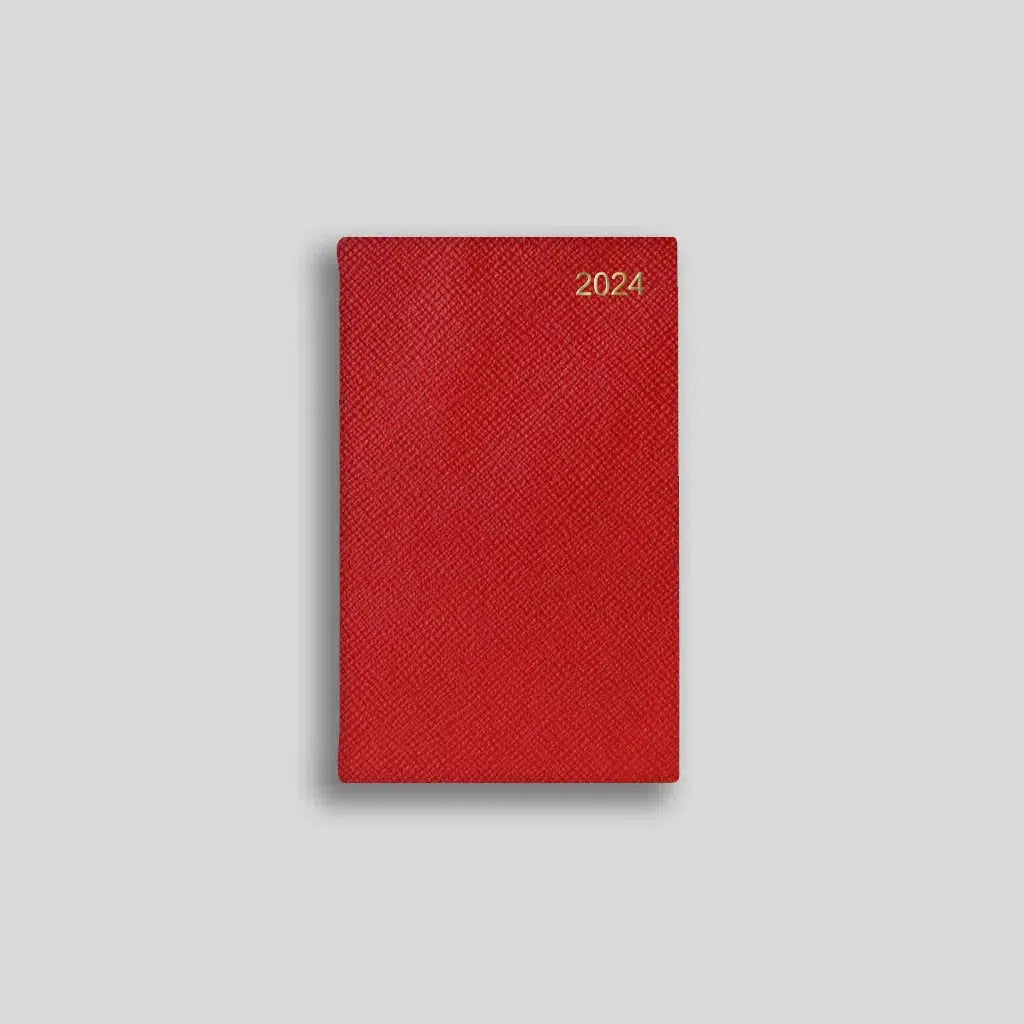 LSM Agenda Regent Pocket Semainier-Agenda-Leathersmith of London-2024-Rouge-Papeterie du Dôme