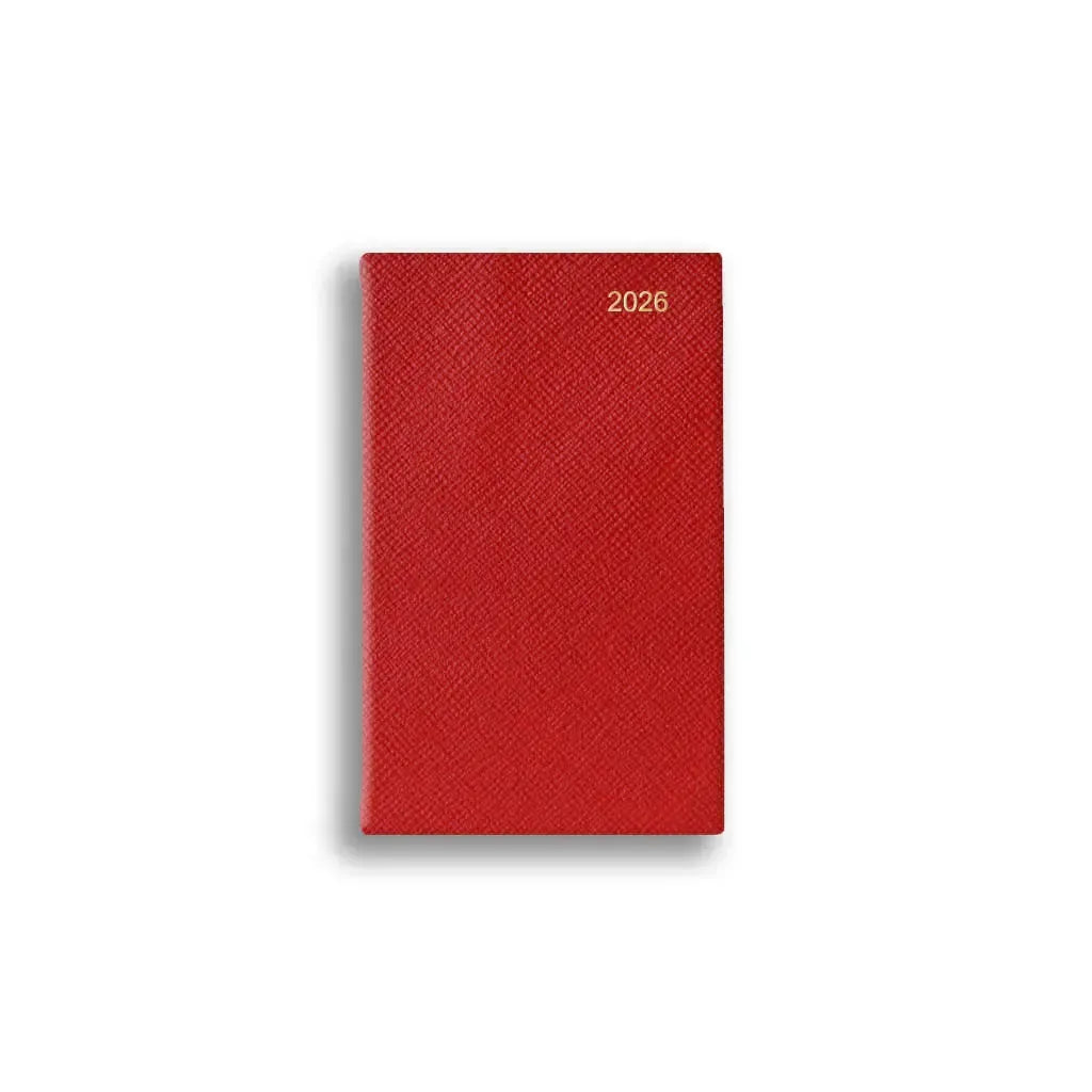 LSM Agenda Regent Pocket Semainier-Agenda-Leathersmith of London-2026-Rouge-Papeterie du Dôme