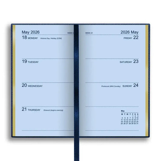 LSM Agenda Regent Pocket Semainier-Agenda-Leathersmith of London-Papeterie du Dôme