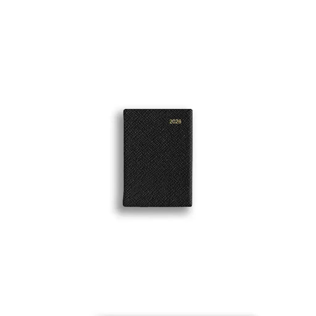 LSM Agenda Windsor Mini Semainier-Agenda-Leathersmith of London-2026-Noir-Papeterie du Dôme