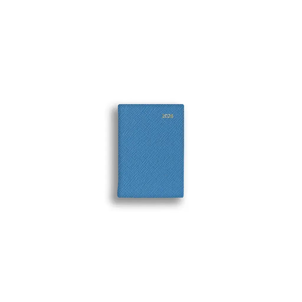 LSM Agenda Windsor Mini Semainier-Agenda-Leathersmith of London-2026-Bleu Capri-Papeterie du Dôme