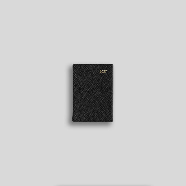 LSM Agenda Windsor Mini Semainier-Agenda-Leathersmith of London-2027-Noir-Papeterie du Dôme