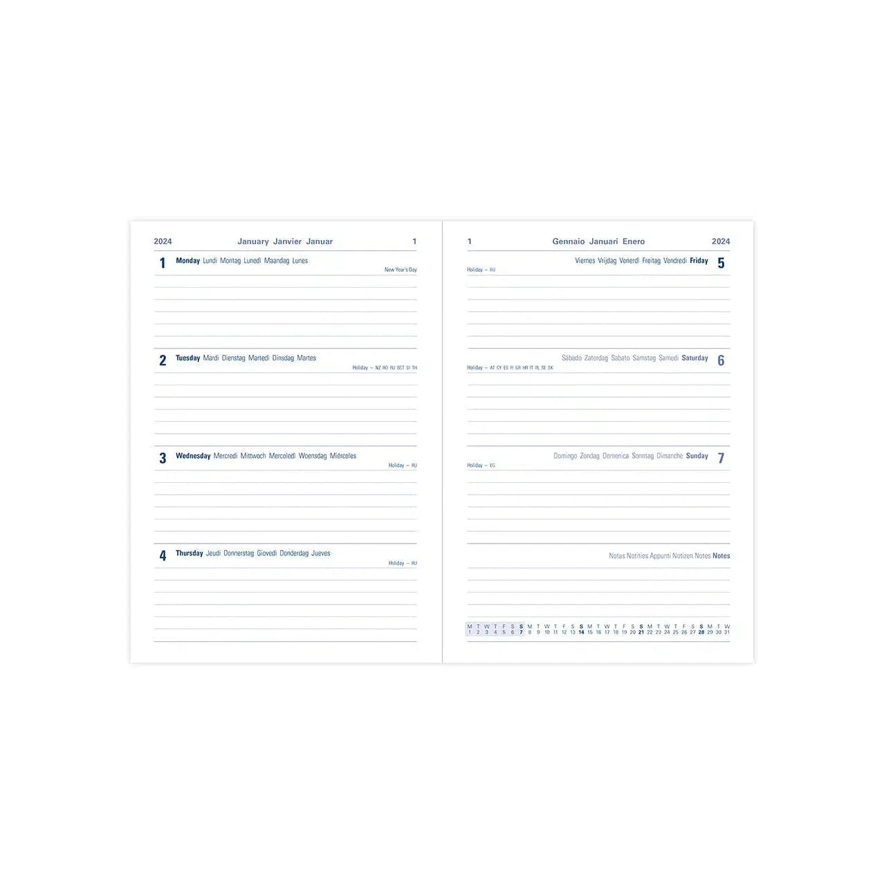 Letts Agenda Oslo A5 Semainier-Agenda-Letts-Papeterie du Dôme