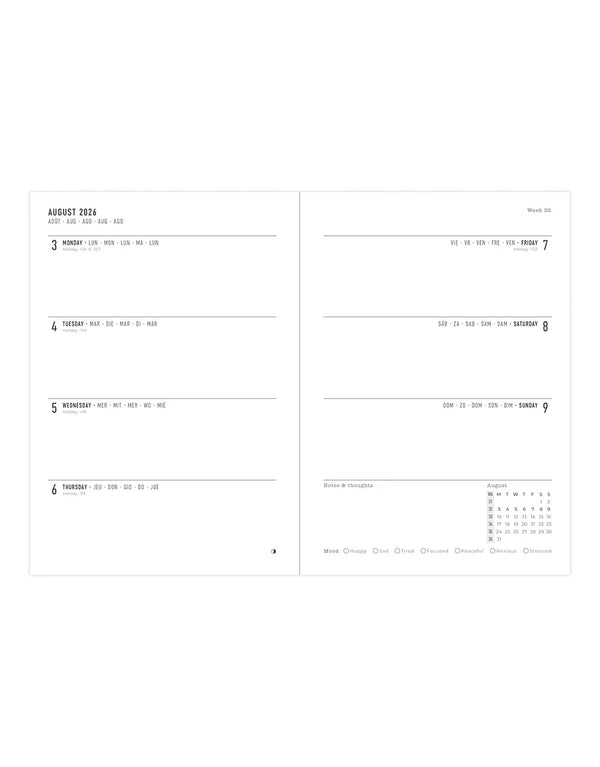 Letts Agenda Conscious Evergreen A5 Semaine/2p Académique-Agenda-Letts-Papeterie du Dôme