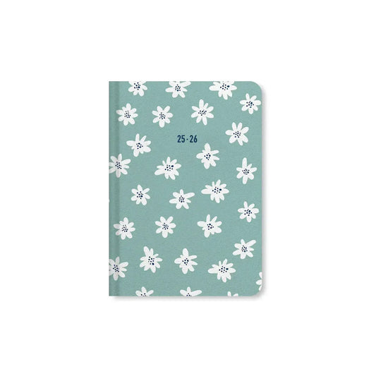 Letts Agenda Daisies A6 Semainier Académique-Agenda-Letts-2025-2026-Mint-Papeterie du Dôme
