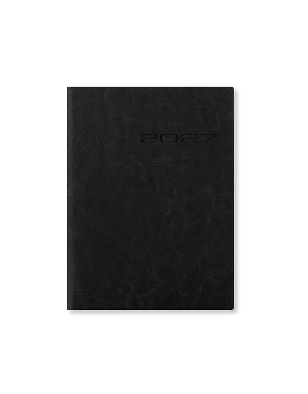 Letts Agenda Lecassa A6+ Semainier-Agenda-Letts-2027-Noir-Papeterie du Dôme
