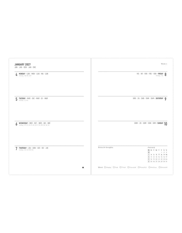 Letts Agenda Serene A5 Semainier-Agenda-Letts-Papeterie du Dôme