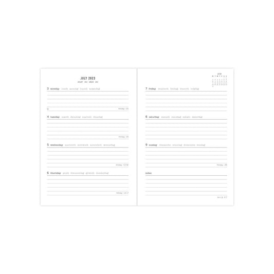 Letts Agenda Spring Valley A5 1 Semaine sur 2 pages-Agenda-Letts-Papeterie du Dôme