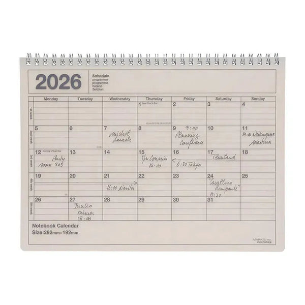 MARK'S Notebook Calendar-Calendrier-Mark's-2026-Medium-Ivoire-Papeterie du Dôme