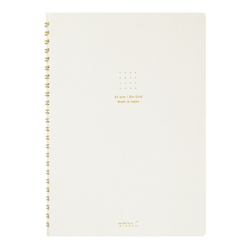 MDR Carnet A5 Spirale Dot-Carnet-Midori-Blanc-Papeterie du Dôme