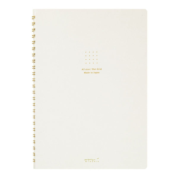MDR Carnet A5 Spirale Dot-Carnet-Midori-Blanc-Papeterie du Dôme