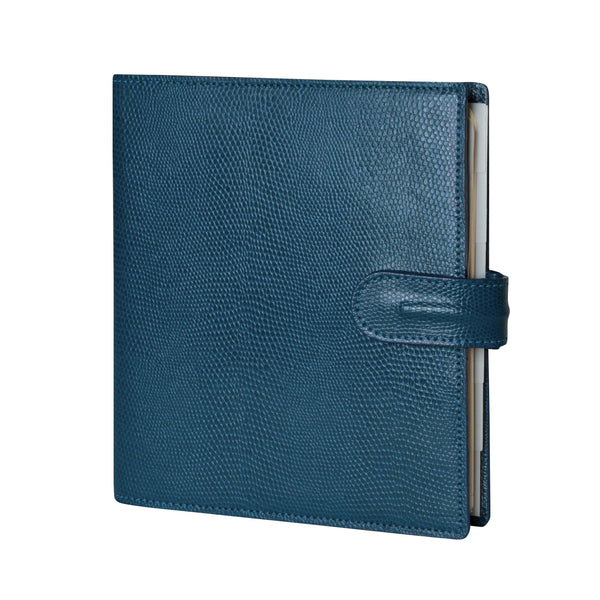 MGN Agenda Organiseur AK17 Bornéo avec Patte-Agenda Cuir-Mignon-Bleu canard-Papeterie du Dôme