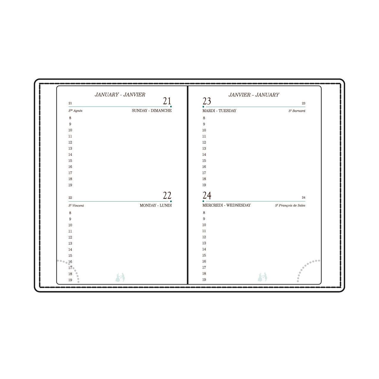 MGN Recharge Agenda A12R 2J/P avec Répertoire Mignon-Recharge Agenda-Mignon-Papeterie du Dôme