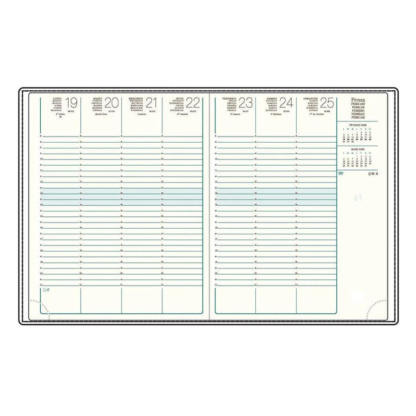 MGN Recharge Agenda A27R Sem/2P Cousue avec Répertoire Mignon-Recharge Agenda-Mignon-Papeterie du Dôme