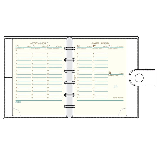 MGN Recharge Agenda AK13R Semaine/2 pages Mignon-Recharge Agenda-Mignon-Papeterie du Dôme