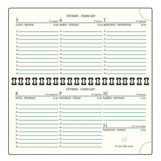 MGN Recharge Agenda IS16R à L'Italienne Mignon-Recharge Agenda-Mignon-Papeterie du Dôme