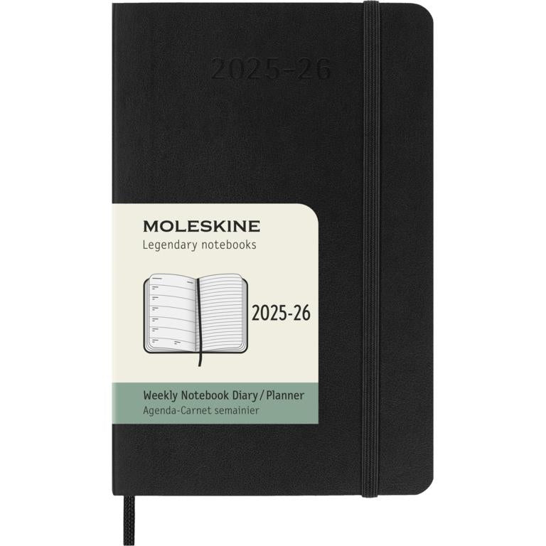 MSK Agenda Semainier & Carnet Souple 18 mois-Agenda-Moleskine-2025-2026-Noir-Pocket 9x14-Papeterie du Dôme
