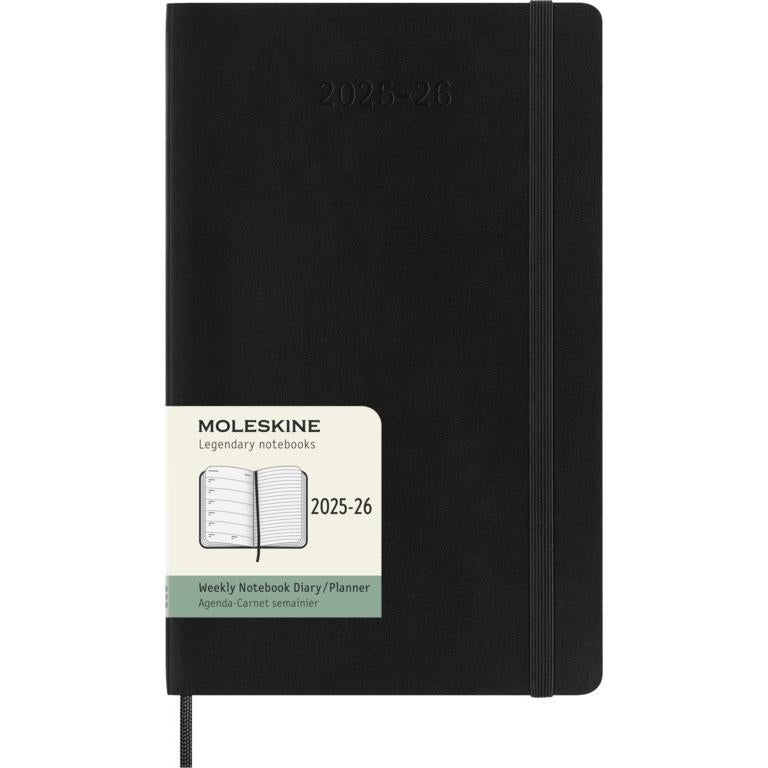 MSK Agenda Semainier & Carnet Souple 18 mois-Agenda-Moleskine-2025-2026-Noir-Grand 13x21-Papeterie du Dôme