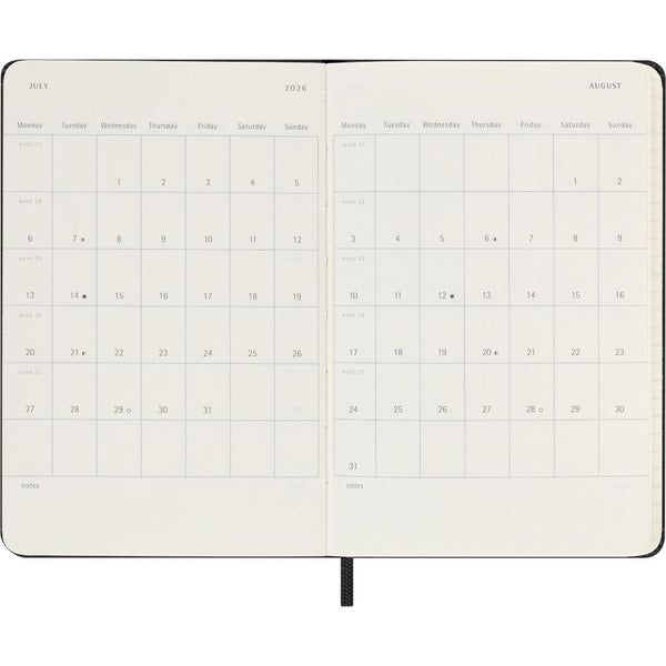 MSK Agenda Semainier Horizontal Rigide 12 mois-Agenda-Moleskine-Papeterie du Dôme