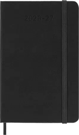 MSK Agenda Semainier Horizontal Rigide 18 mois-Agenda-Moleskine-2026-2027-Noir-Pocket 9x14-Papeterie du Dôme
