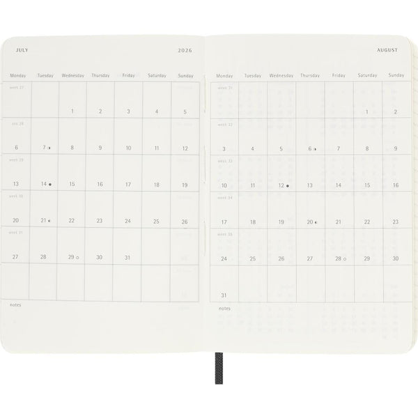 MSK Agenda Semainier Horizontal Souple 12 mois-Agenda-Moleskine-Papeterie du Dôme