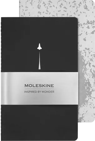 MSK Set 2 Cahiers NASA-Carnet-Moleskine-Moon-Large 13x21-Uni-Papeterie du Dôme