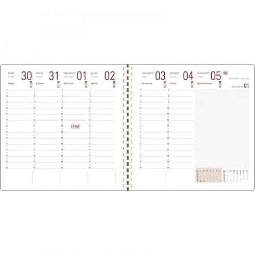 OBE Agenda Semainier Carré Vegas-Agenda-Oberthur-Papeterie du Dôme