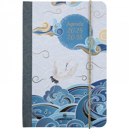 OBE Agenda Semainier Scolaire 15 Sakura-Agenda-Oberthur-2025-2026-Vagues-Papeterie du Dôme