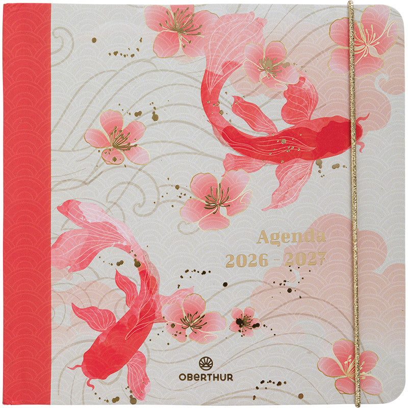 OBE Agenda Semainier Scolaire 15 Sakura-Agenda-Oberthur-2026-2027-Poissons-Papeterie du Dôme