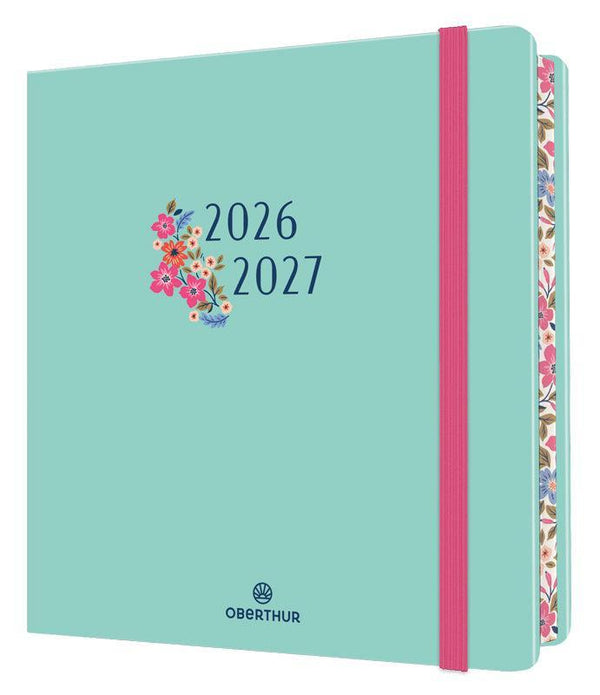 OBE Agenda Semainier Scolaire Carré Tivoli-Agenda-Oberthur-2026-2027-Vert d'eau-Papeterie du Dôme