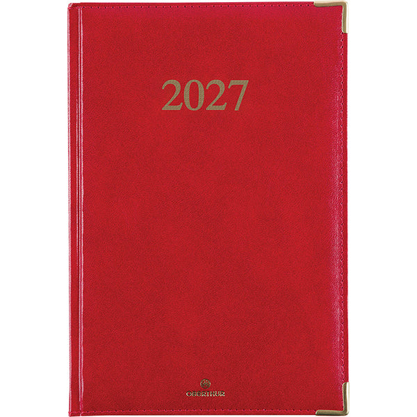 OBE Agenda Semainier de Bureau 25 Kiev-Agenda-Oberthur-2027-Rouge-Papeterie du Dôme
