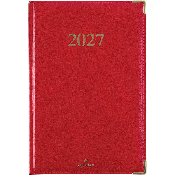 OBE Agenda Semainier de Bureau 25 Kiev-Agenda-Oberthur-2027-Rouge-Papeterie du Dôme