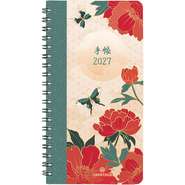 OBE Agenda Semainier de Poche 16 Tokyo-Agenda-Oberthur-2027-Papillons-Papeterie du Dôme