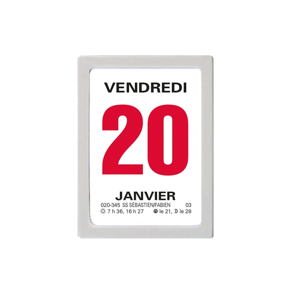 OBE Calendrier à Effeuiller 47x63 Gris-Agenda-Oberthur-2026-Papeterie du Dôme