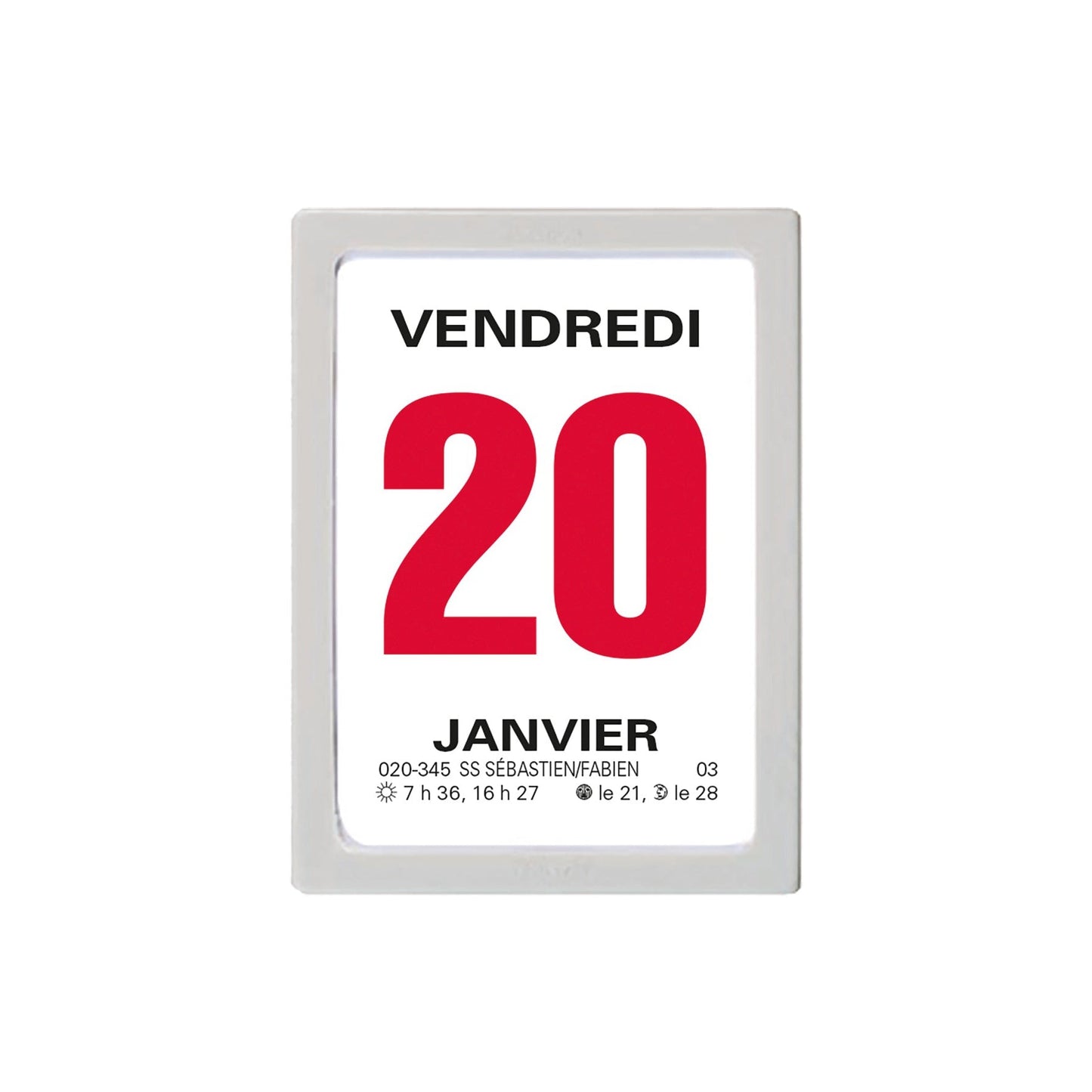 OBE Calendrier à Effeuiller 47x63 Gris-Agenda-Oberthur-Papeterie du Dôme