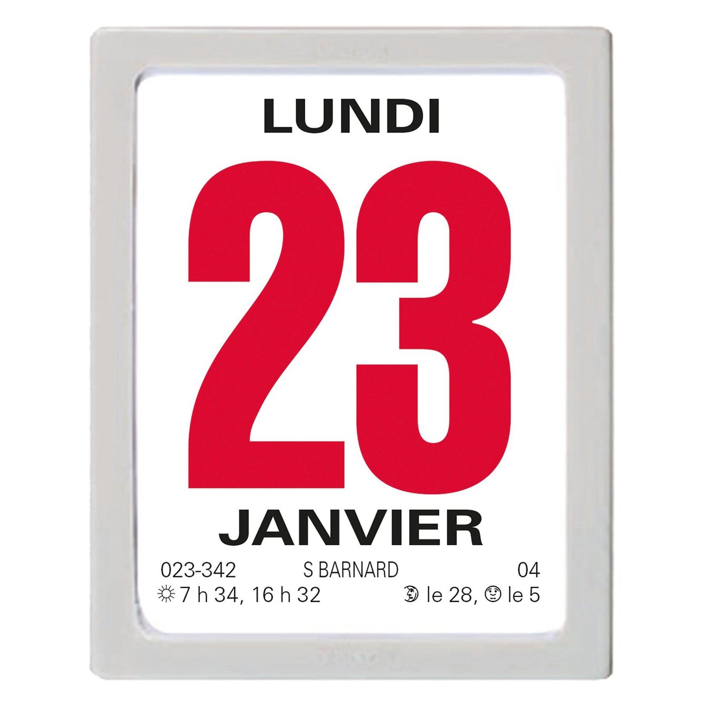 OBE Calendrier à Effeuiller 76x95 Gris-Agenda-Oberthur-2026-Papeterie du Dôme