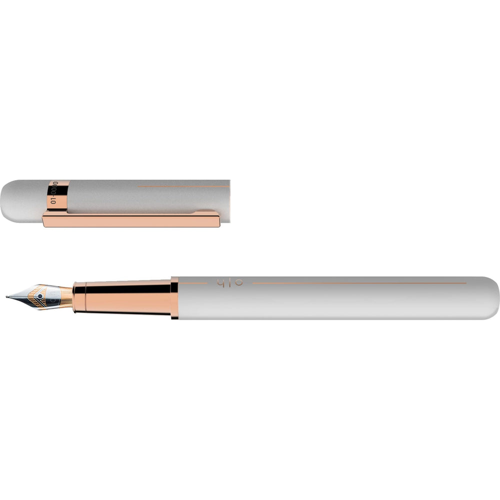 OH design 03 Blanc Or Rose Stylo Plume-Stylo Plume-Otto Hutt-Papeterie du Dôme