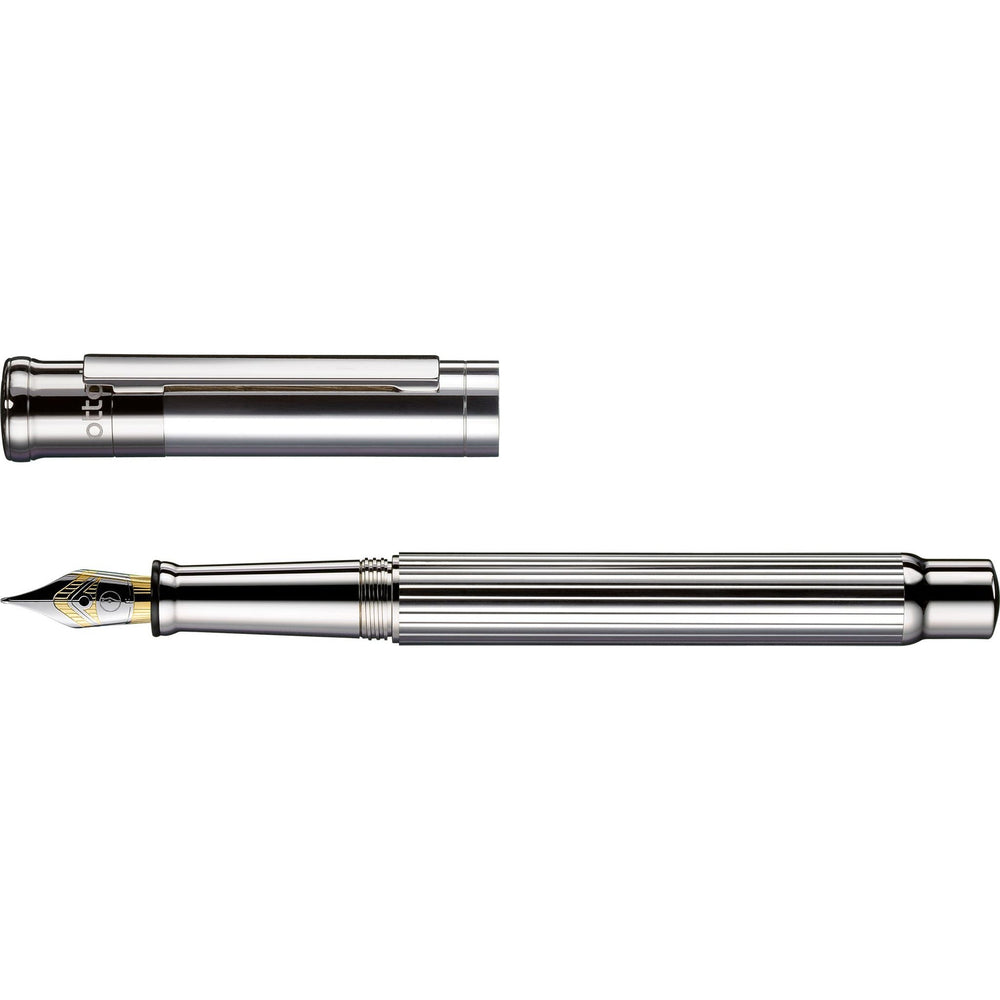 OH design 04 Argent Massif Ligné Platine Stylo Plume-Stylo Plume-Otto Hutt-Papeterie du Dôme