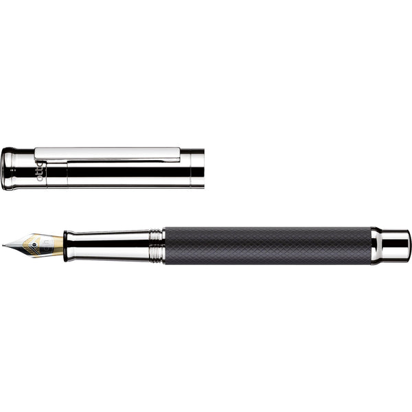 OH design 04 Noir Guilloché Laqué Platine Stylo Plume-Stylo Plume-Otto Hutt-Papeterie du Dôme