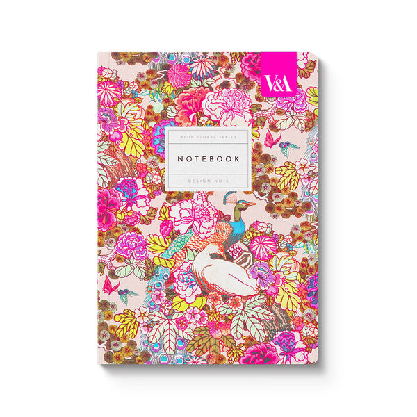 OHD Notebook Paperback A5 Neon Floral-Carnet-Ohh Deer-Peacock Floral-Papeterie du Dôme