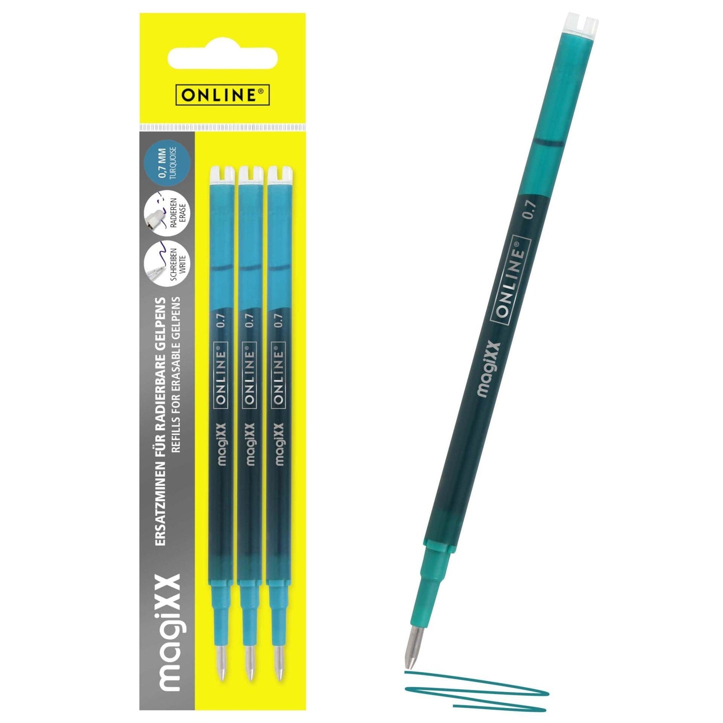 ONL Recharge Roller MagiXX-Encre-Online-Turquoise-Papeterie du Dôme
