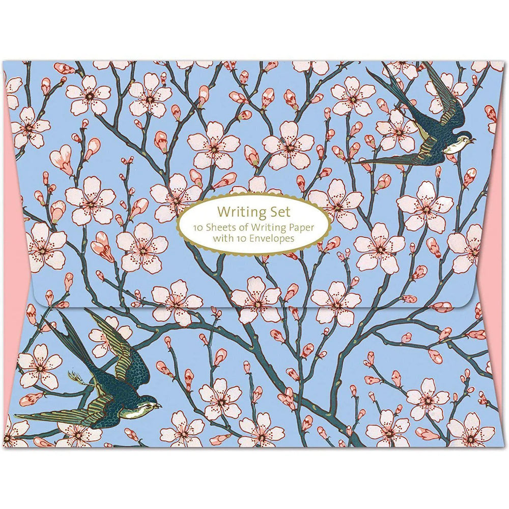 PAT Papier à Lettre Museum & Galleries-Papier a Lettre-Patchwork-Almond Blossom and Swallow-Papeterie du Dôme