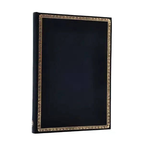 PBKS Carnet Midi Rigide 144p-Carnet-Paperblanks-Black Edition-Ligné-Papeterie du Dôme