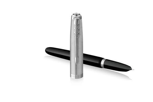 PKR Parker 51 Chrome Noir-Stylo Plume-Parker-Papeterie du Dôme